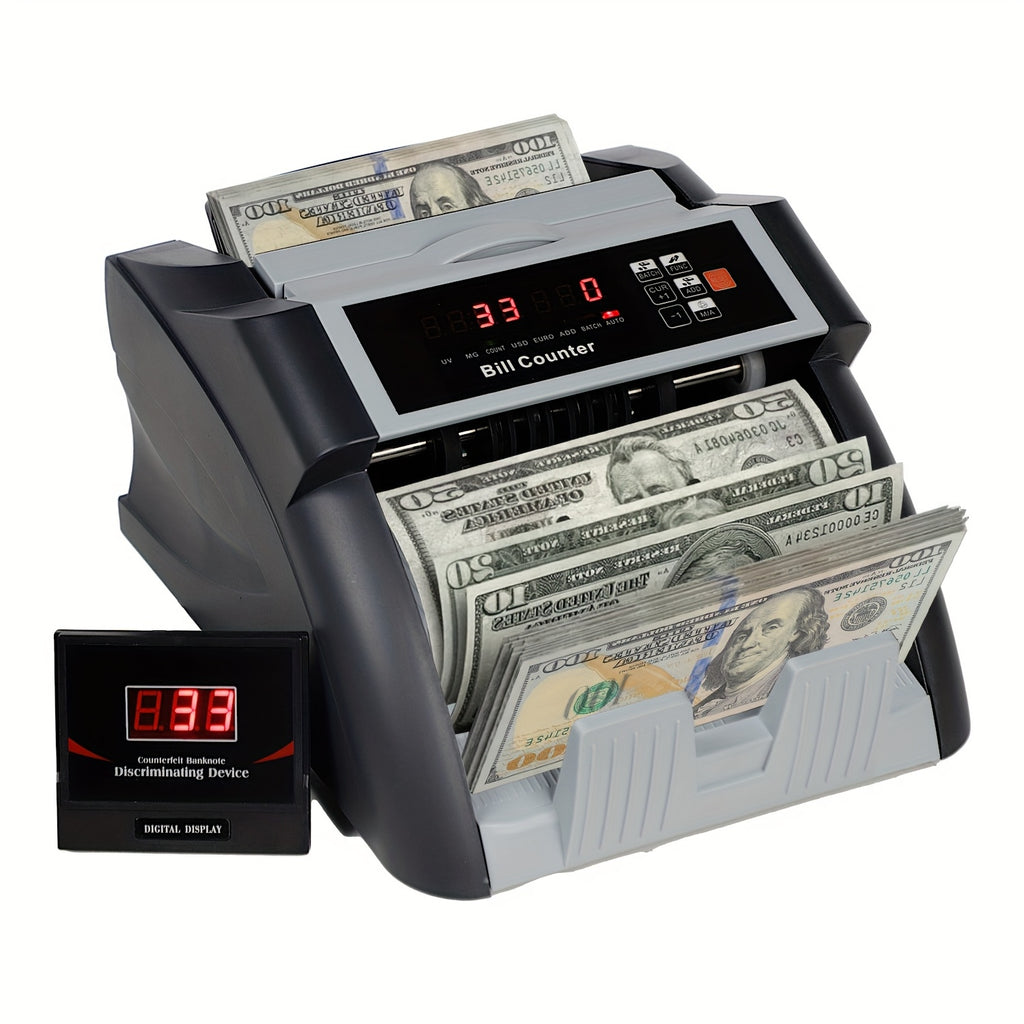 XR598e Multiple Counting Modes MG/UV Detection Single Denomination Bill Counter, 1000 Bills/Min, Gray, 1