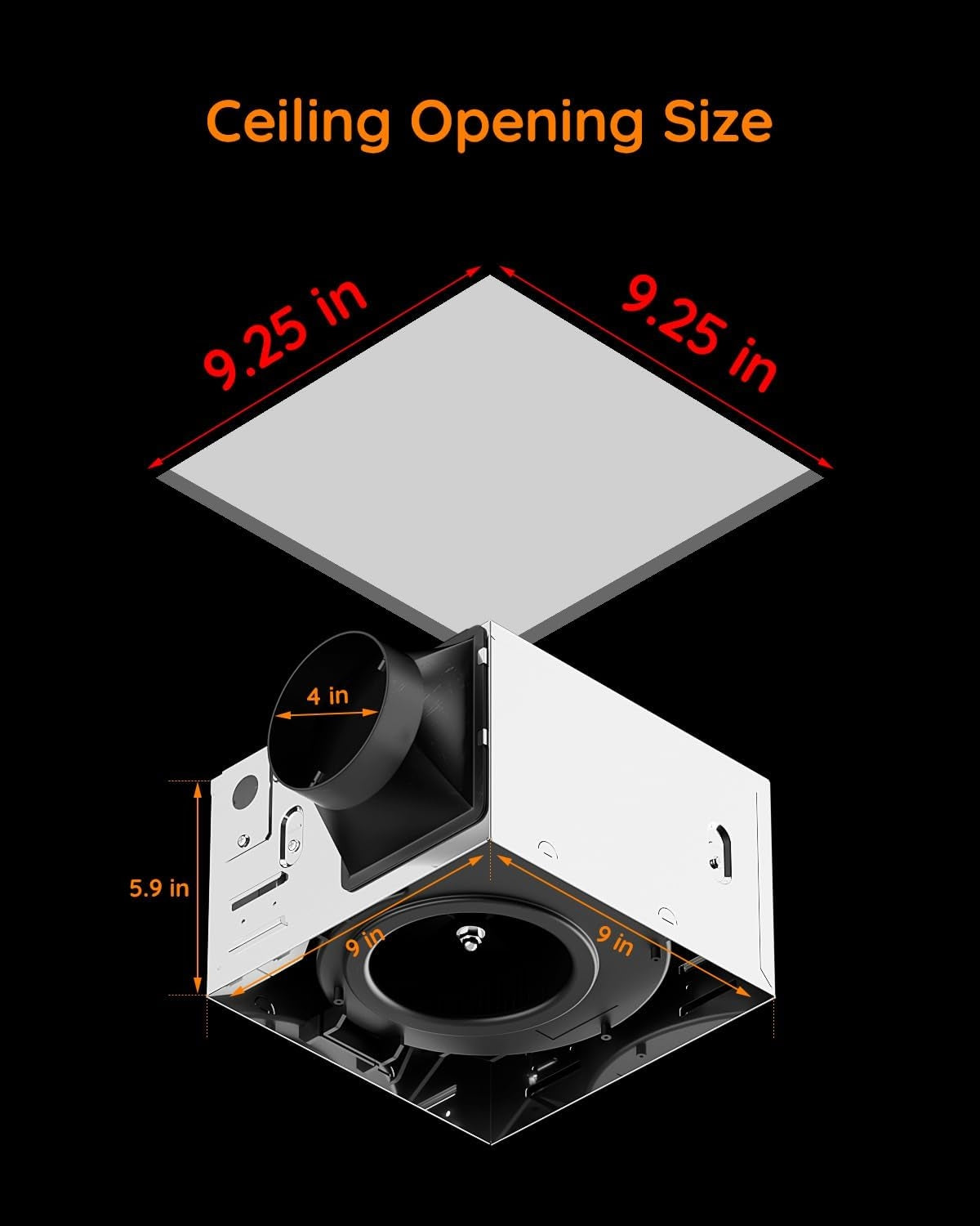 Fitop Bathroom Exhaust Fan with Light,130 CFM 47W 1100LM Ceiling Mount Shower Ventilation Exhaust Fan, 1.5Sones Bathroom Vent Fan with Light, Fan LED Light 3000K/4000K/5000K
