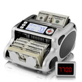 Money Counter Machine, Dollar, Euro Value Count UV/MG/IR/DD/VI/FA Pro Grade Cash Counterfeit Detectors with Backlit LCD Display, Add/Batch/Auto/Manual Modes Money Counting Machine